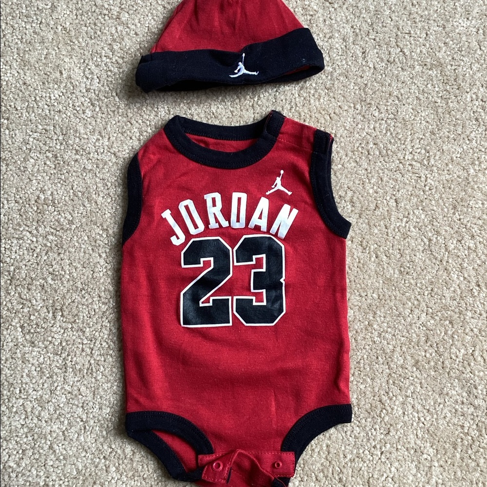 Jordan onesie with hat
